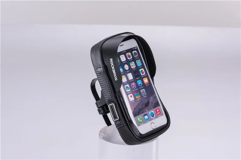 Excellent ROCKBROS Cycling Front Bag Bike Phone Mount Bicycle Holder Case MTB Handlebar Cradle 360 Degrees Rotatable Phone Bag 6.0 inch 0