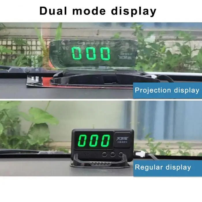 Универсальный Автомобильный gps измеритель скорости HUD Дисплей Цифровой проектор скорости превышения скорости сигнализации TD326