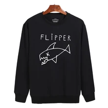 Cartoon Flipper Fisch new Schwarz/grau hoodies männer marke designer herren sweatshirt männer in 3XL harajuku herbst XXS sweatshirt