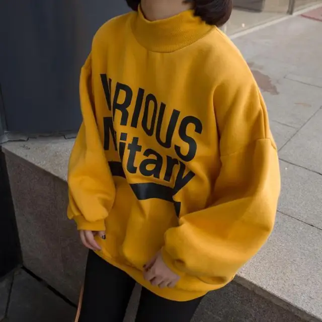 Sudaderas Mujer 2018 Mujer Sudadera con capucha amarilla