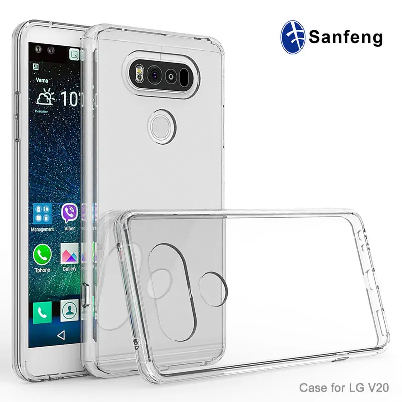 

V20 Transparent Phone Case Back cover for LG V20 silicone case soft TPU PC Hybrid slim Armor Back case for LG V20 cover