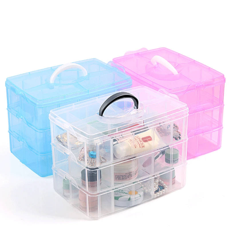 

Multifunction 3 layer Plastic Cosmetic Drawer Storage Box Removable Transparent Dresser Makeup Organizer Home Storage Case