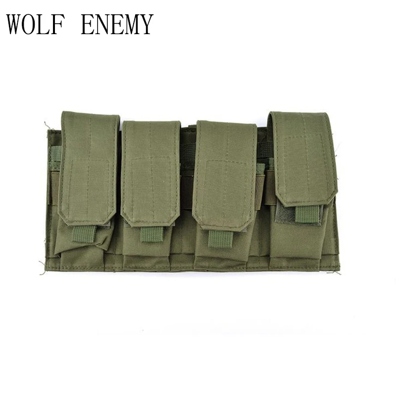 Тактическая Сумка Molle Four Magazine Pouch Fask 5,56. 223 Mag Открытый Топ Сумка пакет военный жилет аксессуар сумка для пейнтбола страйкбол