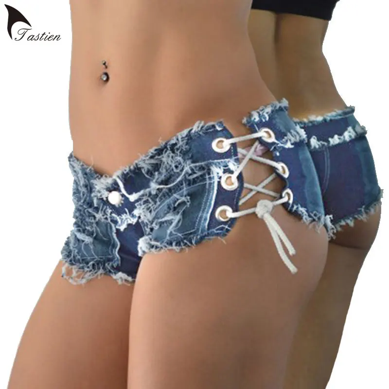 Tastien Women Sexy Jeans Denim Shorts 2018 Summer Fashion Cotton Lace 