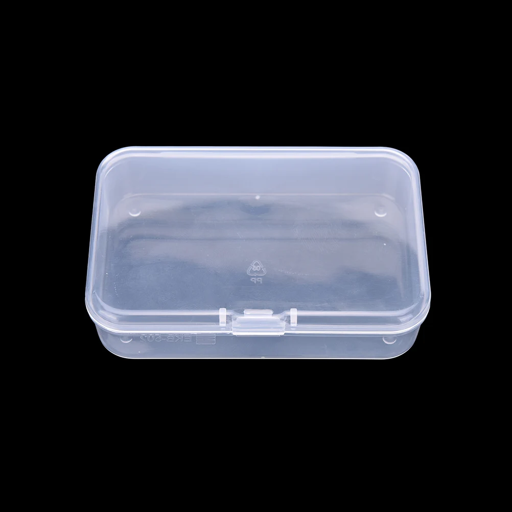 8.8 cm * 5.6 cm * 2.1 cm البسيطة دائم البلاستيك شفافة مع غطاء مجوهرات قلادة جمع الحاويات صندوق تخزين من الألومنيوم الساخن بيع