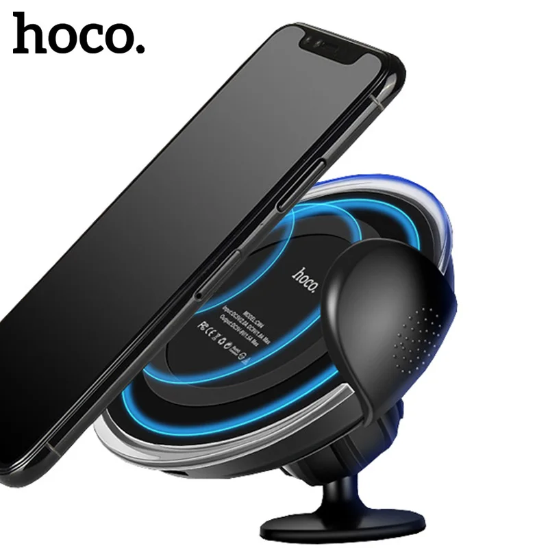 HOCO Mobile Phone Holder for Car with Qi Wireless Charger for iPhone X