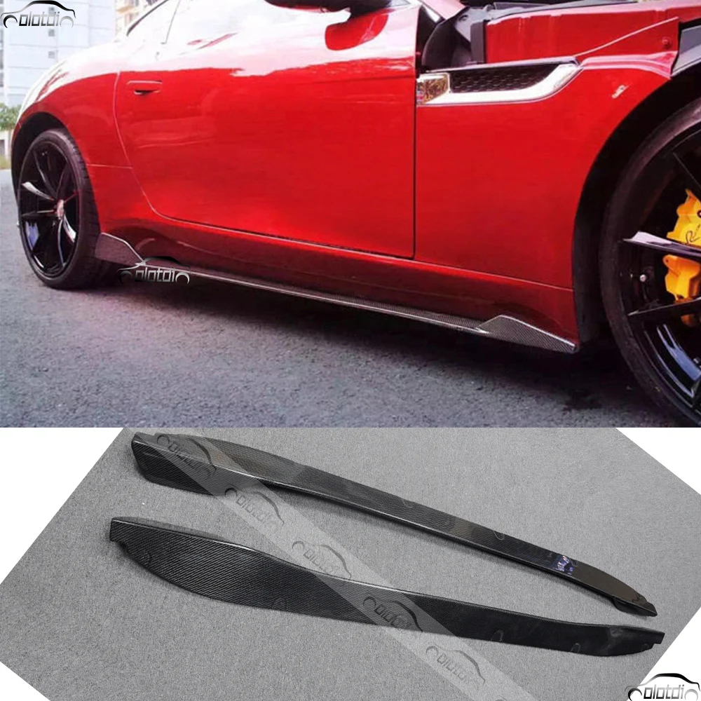 

Car Styling JCA Style Carbon Fiber Side Skirts Bodykits Apron For Jaguar F-type Coupe 2 Door 2015-2017