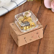 Примечание Топ Заводной музыкальная шкатулка акриловый прозрачный ветер Музыкальная шкатулка 18 Примечание Золотой движение Elfen лгал и многих других песня