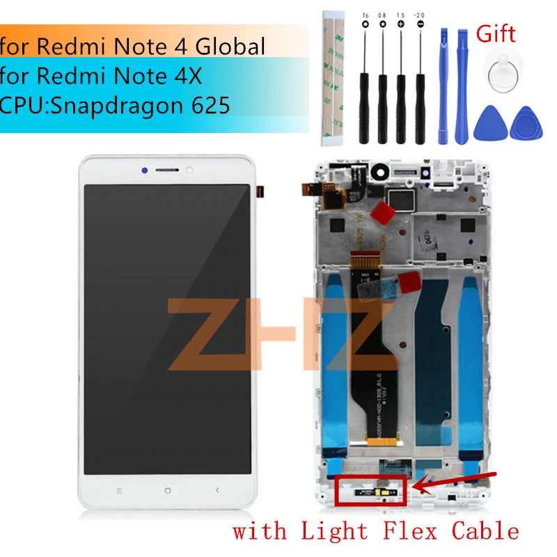 Дешево Для Xiaomi redmi note 4 глобальная версия font b lcd b font кодирующий преобразователь сенсорного экрана в сборе + рамка для redmi note 4x snapdragon 625 запасные части