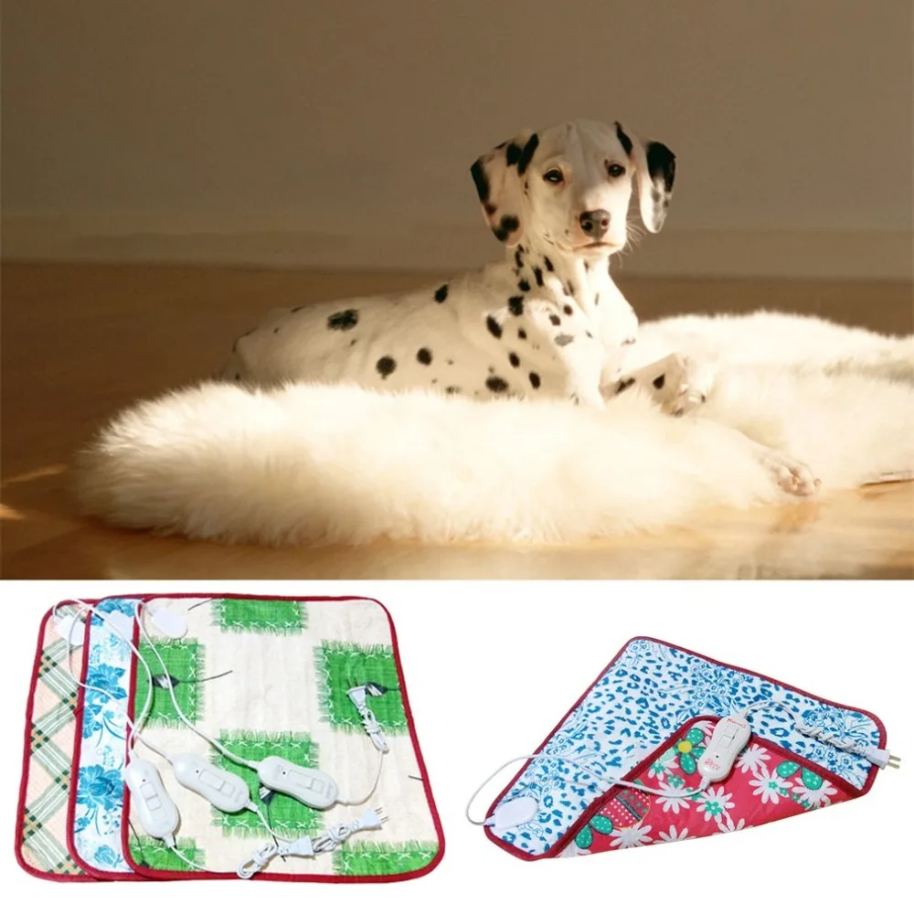 220V font b Pet b font Electric Heating Blanket Winter Dog Cats Electric Heated Pad Anti