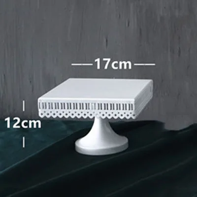 Квадратный пирог Стенд белый Железный Металл Торт Инструменты Высокое качество свадебный стол decoator украшения дома формы для выпечки конфеты бар - Цвет: Small