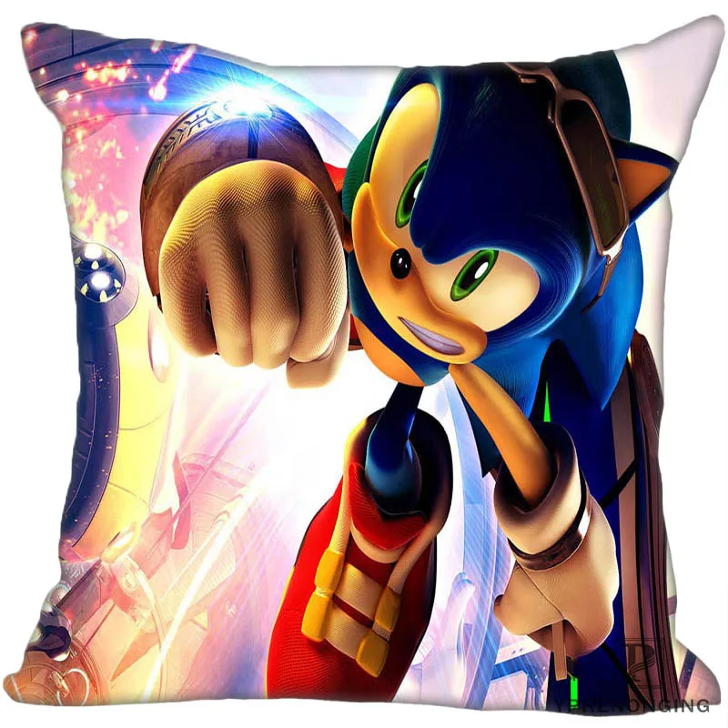Пользовательские классический Sonic и хвосты площадь наволочки пользовательские молнии Подушка Чехол 35X35,40x40,45x45 см (одна сторона) 180522-02-2261