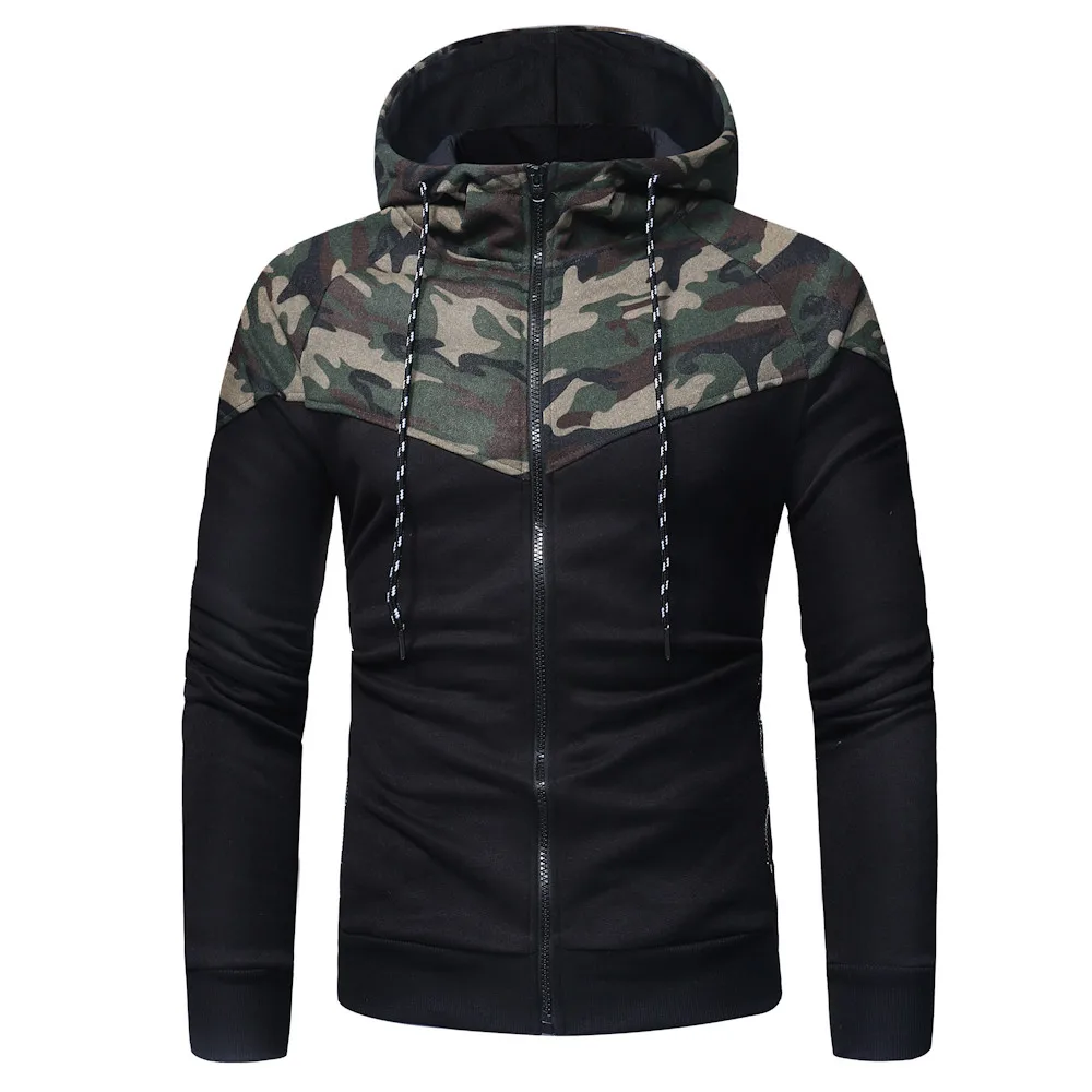 

Jackets Men 2019 Casual Coats Mens Coat Jacket Outwear Sweatshirt Spring Slim Coat Hoodie Warm Hooded Sweatshirt Camouflage