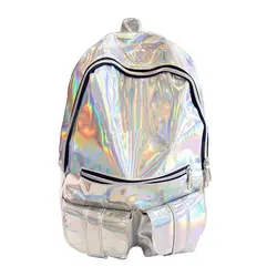 Голографический рюкзак Gammaray голограмма Женский Серебряный Голограмма лазерный рюкзак мужская сумка кожаный голографический рюкзак