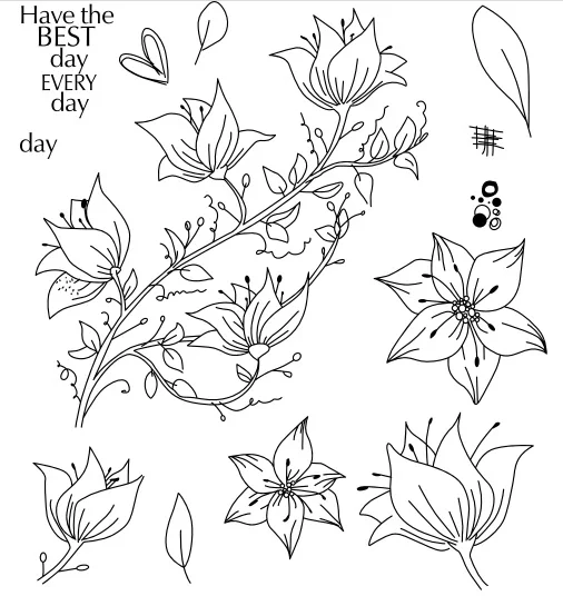 

Flower Stamp Transparent Clear Stamp for DIY scrapbooking/Card Making c502