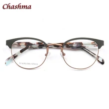 Маленькие женские очки кошачий глаз gafas mujer lente, оправа из нержавеющей стали, Женские оправы для очков по рецепту, линзы