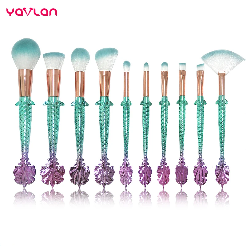 

Yavlan 10pcs Makeup Brushes Eye Shadow Lip Eyebrow Contour Nasal Shadow Smudge Brush Nasal Shadow Beauty Cosmetic Brush Kits