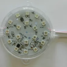 20 штук DC24V 80 мм Диаметр TM1804 светодиодный пиксельный модульный; 18 шт. 5050 SMD RGB светодиодный; IP67 Номинальное