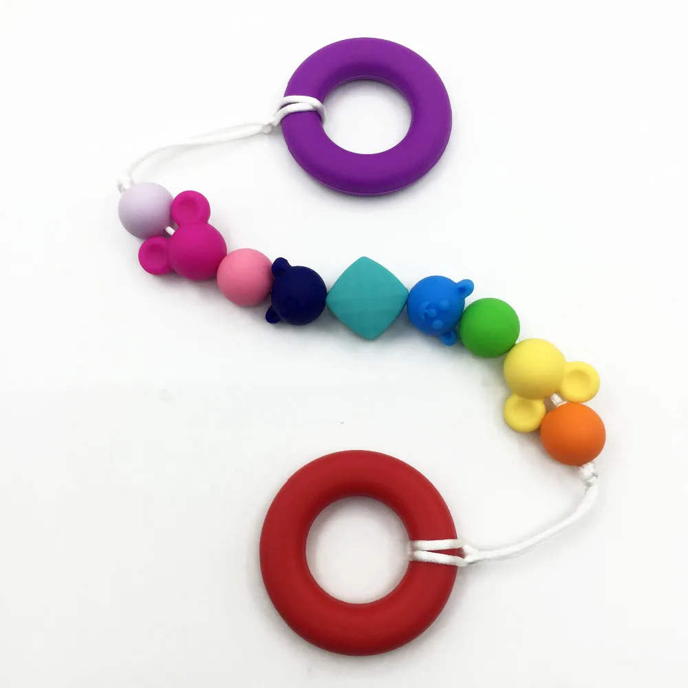 Silicone donut Carrier toys pendant ,Baby Silicone BPA FREE Donut