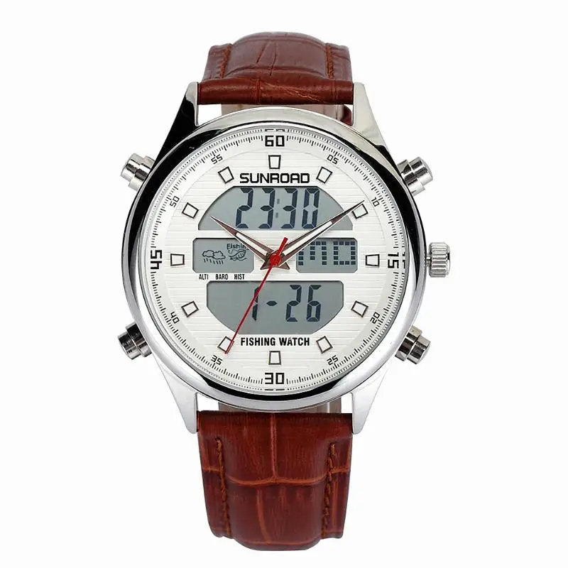 

Luxury Brand Men Watch Outdoor Digital Men Genuine Leather Band Sports Barometer Altimeter Pedometer Running Watch Relogio NEW