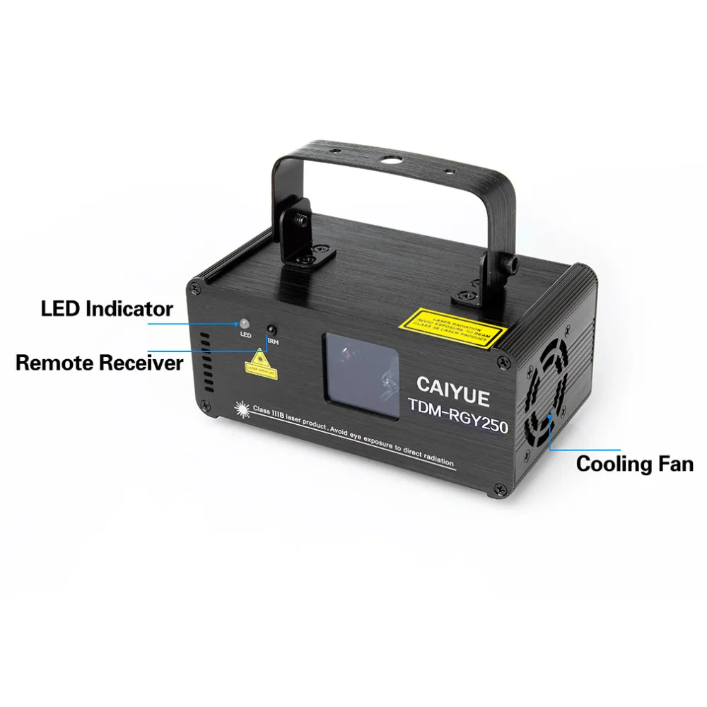 US $76.49 3D DMX512 Effects RGY Red Green Yellow Laser Scanner Projector Full Light DJ Disco Party Xmas Professional Stage Lighting show