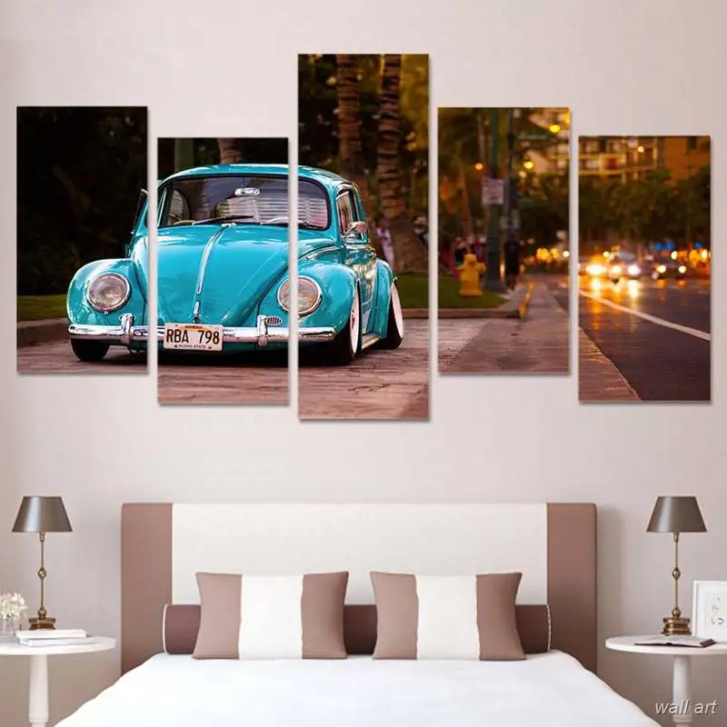 

Hd Printed Modular Abstract Pictures Wall Art Frame 5 Pieces Volkswagen Car Painting On Canvas Home Decor Posters