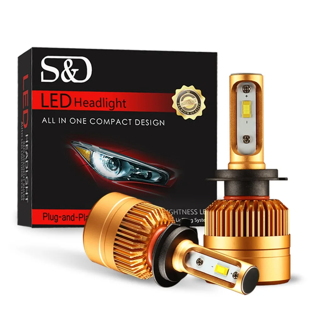 Светодиодные передние фары S & D H7 H4 противотуманные H11 H8 H9 H1 H3 HB3 HB4 880 881