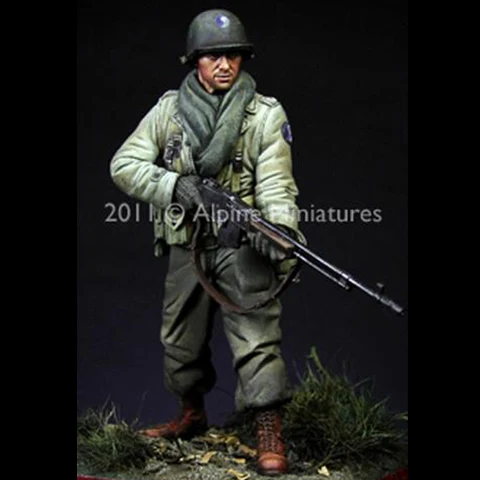 

1/16 BAR Gunner US 29th Infantry Division with 2 different heads Resin Figure Rank-and-file soldiers GK WWII Uncoated No colour