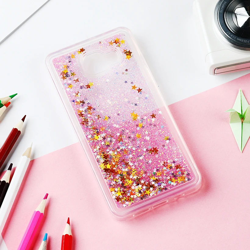 Glitter Liquid Cases For Samsung Galaxy S8 S7 S6 S5 Plus Edge Note 5 4 Case For Samsung A5 A3 J5 J7 Prime 2017 2016 2015 2014