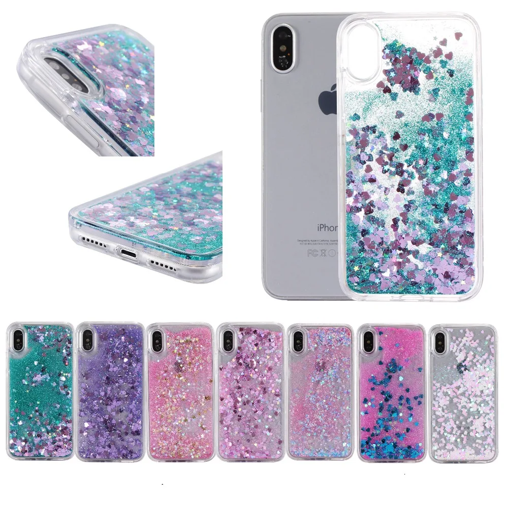 

Liquid Water Case for iPhone 7 Dynamic Quicksand Glitter Bling Hard pc+TPU Case for iPhone SE 5 5S 6 6S plus 7 8 X 10 Case Cover