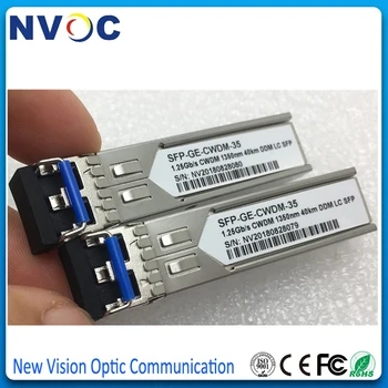 

1.25G 1350nm Duplex,Single Mode,40km 1270nm~1610nm Dual Fiber LC CWDM SFP Fiber Transceiver Module with DDM,DOM Function
