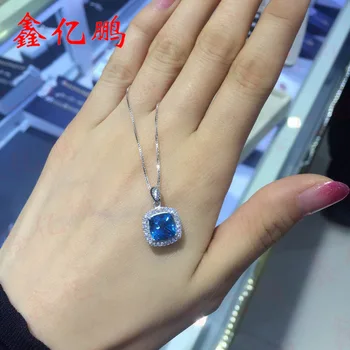 

925 sterling silver with topaz stone pendant female (excluding chain)