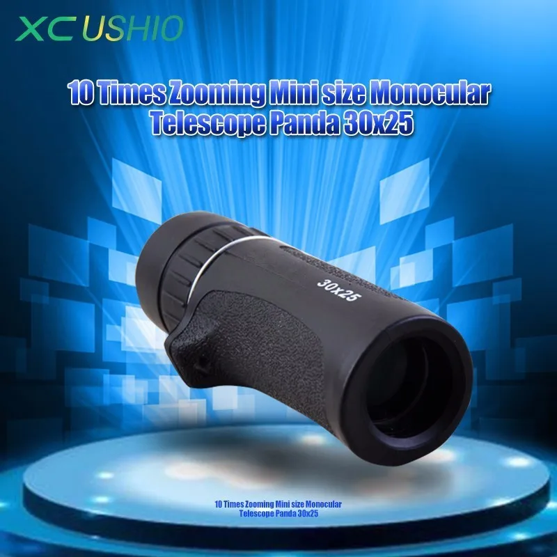 

Portable Mini Handheld Monocular Telescope 30x25 BAK4 10x Zoom Green Film Optical Len HD Telescope for Outdoor Sports Travel