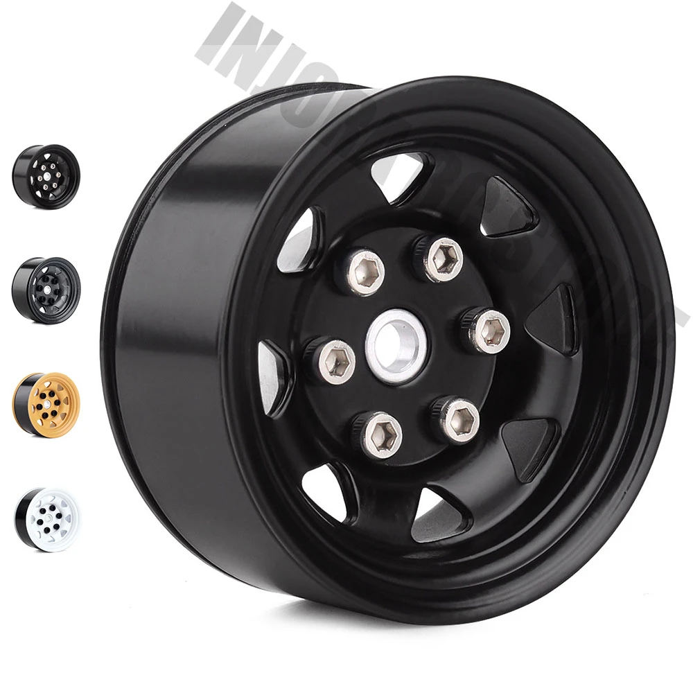 4 Pcs 1.55/" Tire /& Wheel Rim for 1//10 RC D90 TF2 Tamiya CC01 LC70 RC Crawler Car