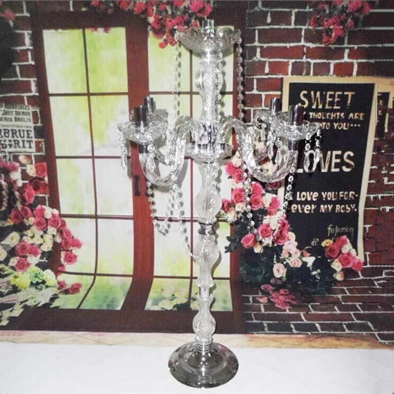 10pcs-lot-New-arrival-90cm-H-Acrylic-5-arms-metal-candelabras-with-crystal-pendants-wedding-candle (3)