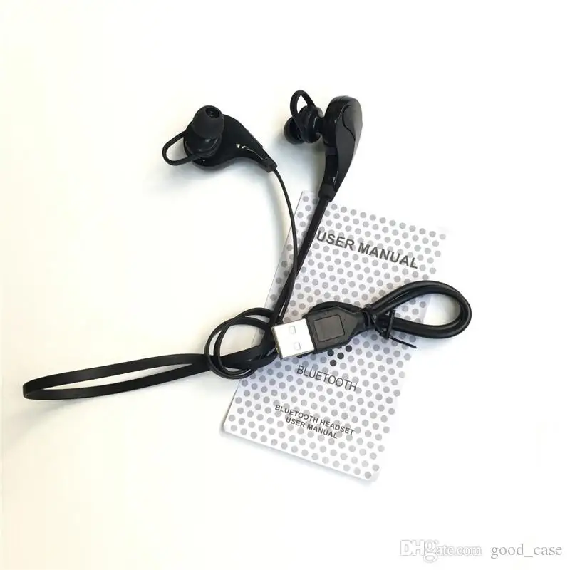 QY7 wireless Bluetoooth 4.1 sports earphone headphone Neckband headset Noise Cancelling QY7 Running earphones microphone for iphone 8 plus