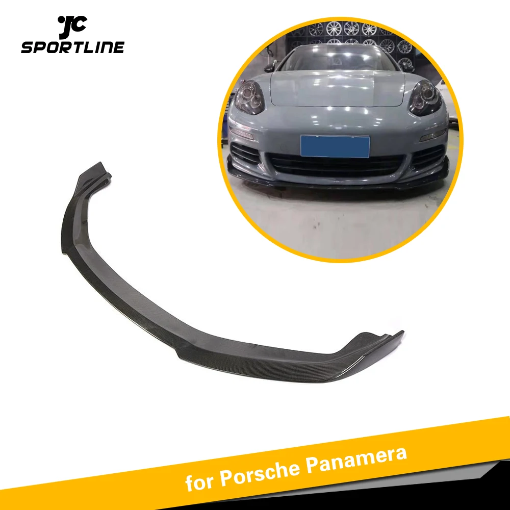 Углеродное волокно голова переднего бампера губы сплиттеры Спойлер для Porsche Panamara База