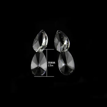 

38-76mm Clear Pear Shape Crystal Chandelier Prism Pendant For Home Decoration Free Shipping