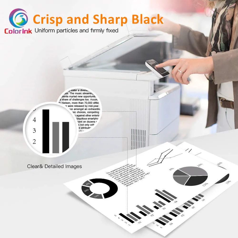 Colorink black printing