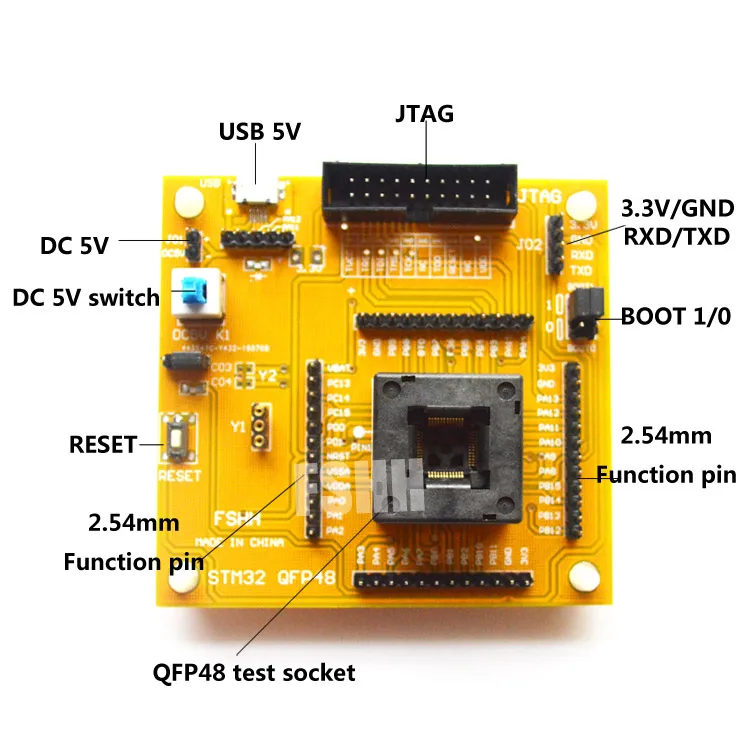 IC Тест STM32 QFP48 тестовое гнездо STM32 TQFP48 программист адаптер