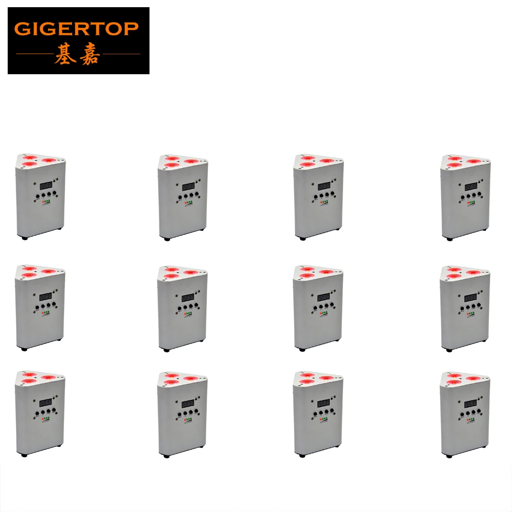 

China Stage Lighting Infrared Ray Remote Control 7500MAH Battery Powered Wedge Truss Par Light RGBW 4in1 for DJ events 12 Pack