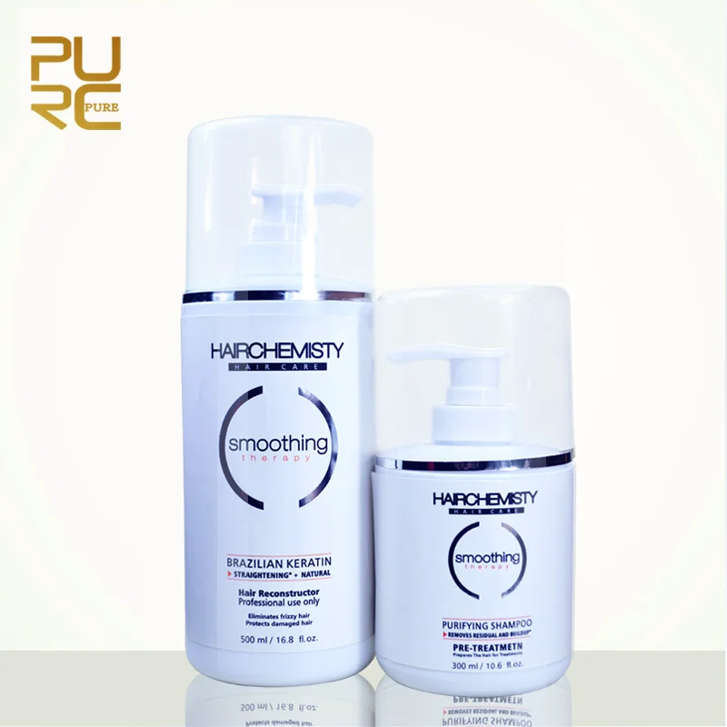 

Hair Care 300ml Hair Purifying Shampoo Befor Keratin and 500ml 8% for The Strongest Resistant Brazilian Keratin Treatment
