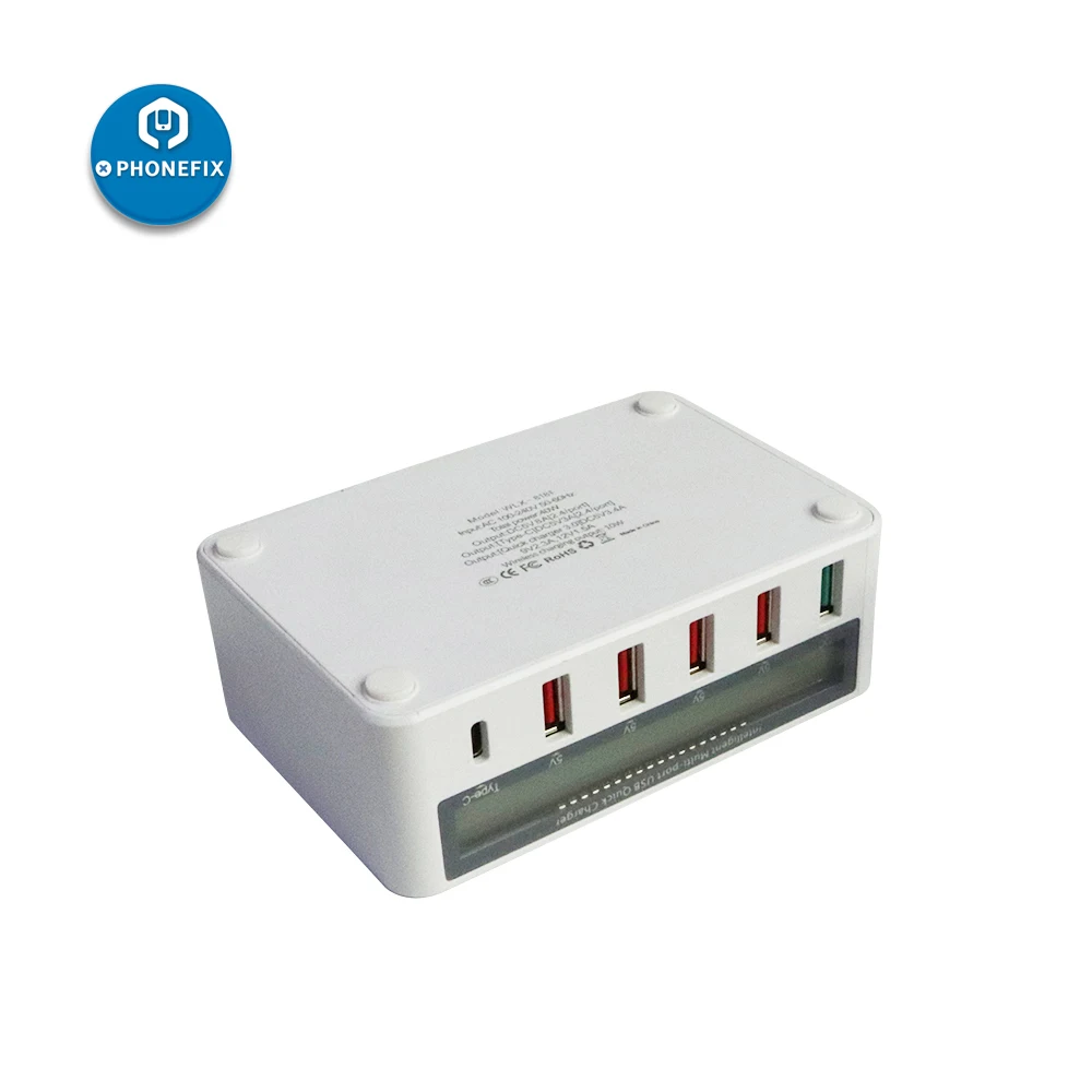 Intelligent Multiport LCD Display USB Charger Station (7)