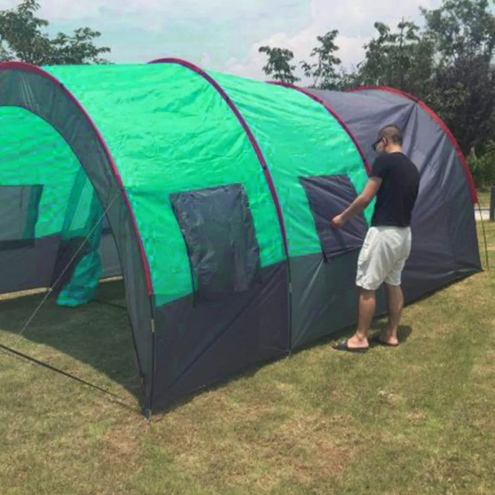 

New Waterproof 8-10 Person Outdoor Camping Tent Double Layer Weather Resistant tent for Fishing Hunting Adventure Family Party