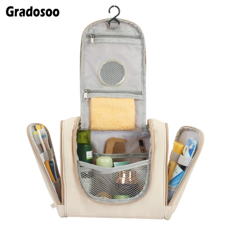 

Gradosoo Hanging Makeup Bag Women Multifunction Travel Organizer Storage Female Cosmetic Case Large Capacity Wash Bag New LBF589