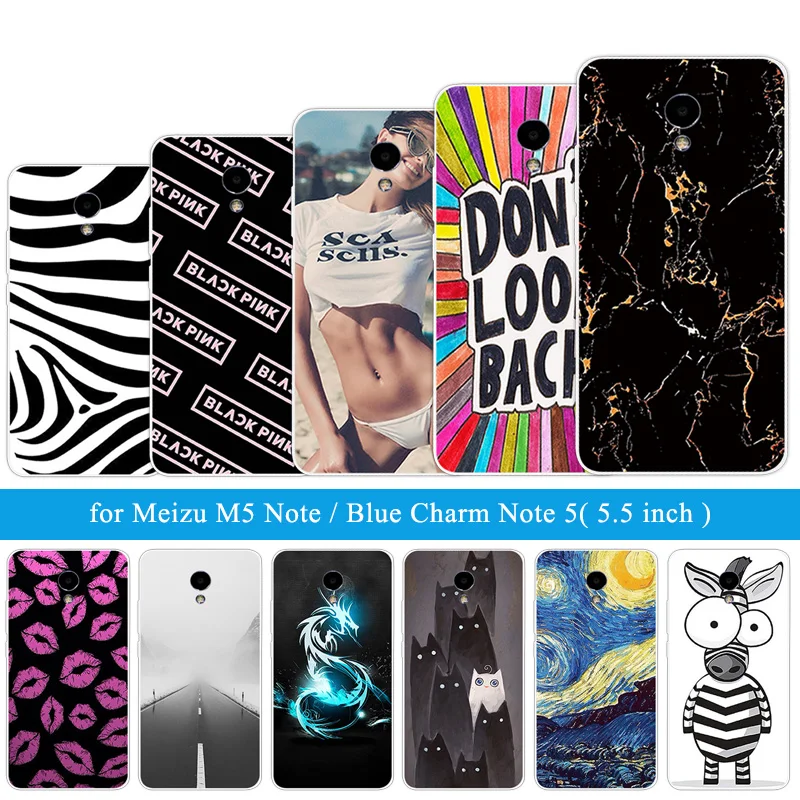 5 дюймов для Meizu M5 Note чехол Роскошный мягкий силиконовый Fundas Zebra задняя крышка на