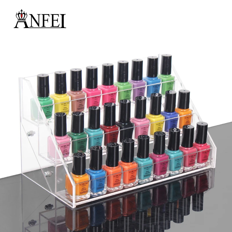 ANFEI Bottles Nail Polish Display Rack, Acrylic Nail ...