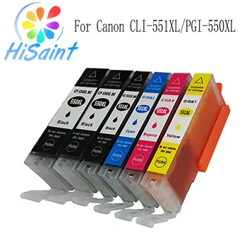 

Hisaint For Canon CLI-551XL PGI-550XL 551XL 550XL Kompatibel tintenpatrone PIXMA IP7250/MG5450/MG6350/MG7150/MG6450