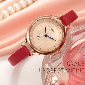 

Rhinestone Women Quartz Watches Stainless Steel Case Flower Pattern Decoration Luxury Hot Sale Girls Gift Relogio Feminino New