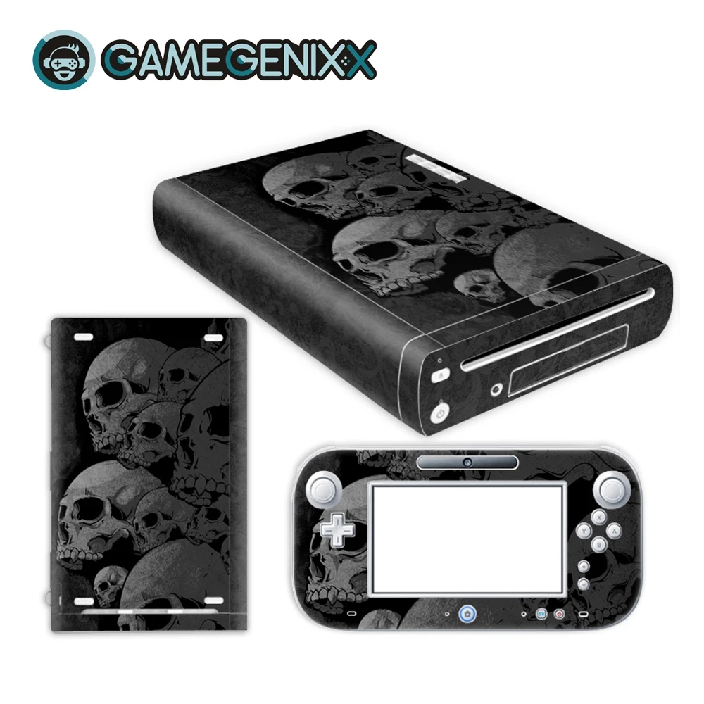 

GAMEGENIXX Skin Sticker Vinyl Decal Full Set Wrap Cover for Nintendo WiiU - Skull